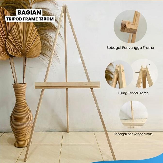 

Stand Easel Kayu Trinity Basic Tripod Standing Frame Foto Wedding