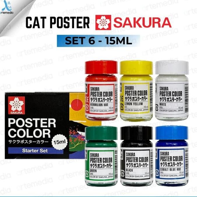 

Sakura Poster Color Paint 15Ml Set Waterbased Cat Poster