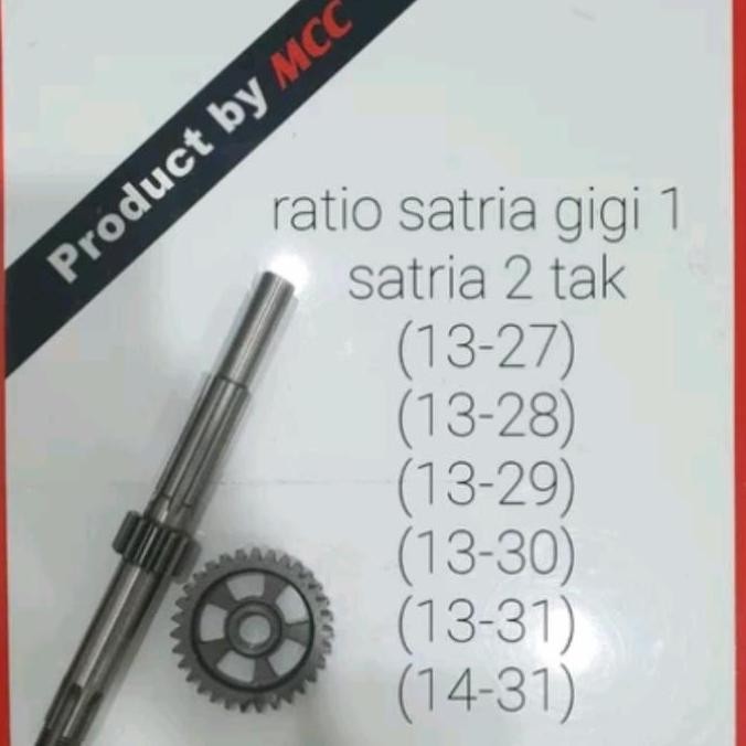 gear ratio 1 satria 2tak mcc