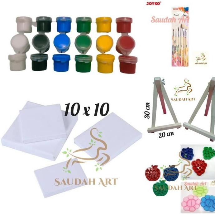 

Paket Lukis Lengkap (Kanvas,Kuas,Palet,Cat Akrilik 5Ml,Easel)