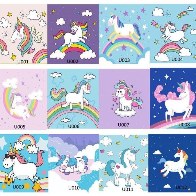 

Children Canvas Painting Unicorn Theme - Prakarya Anak - Coloring
