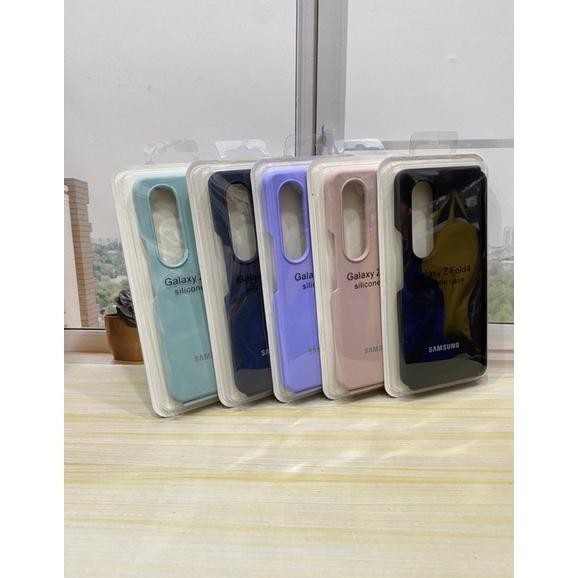 Samsung Z Fold 6 Z Fold 5 5G Z Fold 4 Z Fold 3 Silicone Case Soft Anti Jamuran Soft Case Macaroon Di