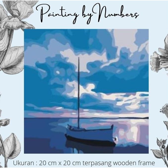 

Diy Painting By Number 20X20Cm Kerajinan Tangan - Blue Sunset