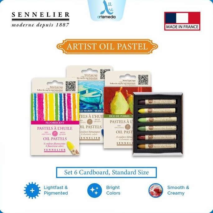 

Sennelier Artist Oil Pastel Color Stick Set 6 Cardboard Standard Size