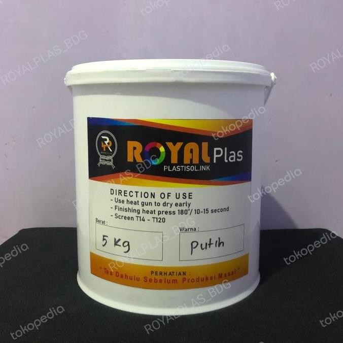 Tinta Sablon Plastisol Putih 5Kg Royalplas
