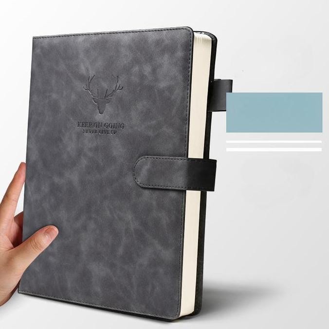 

Buku Catatan Harian Aesthetic Notebook Cover Kulit Magnetic Buckle A5