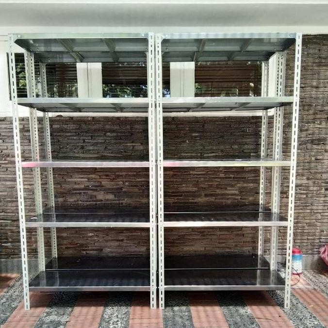 Terlaris Rak Lemari Besi Siku Lubang Serbaguna