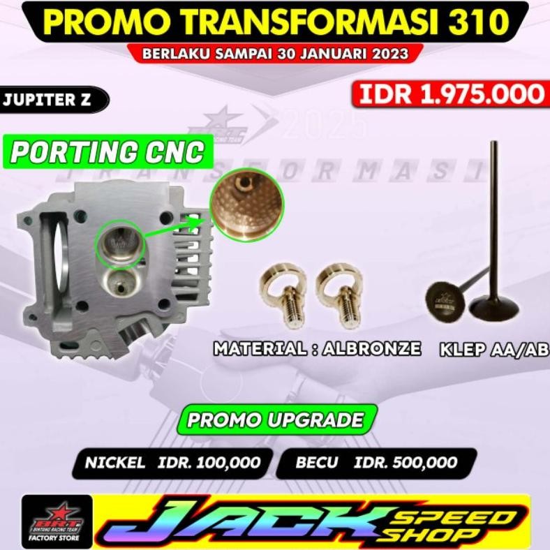 HEAD BRT JUPITER Z OLD 110 BURHAN / VEGA R CRYPTON 26/23 27/23 28/23 28/24 29/24 34/29 SILINDER CYLI