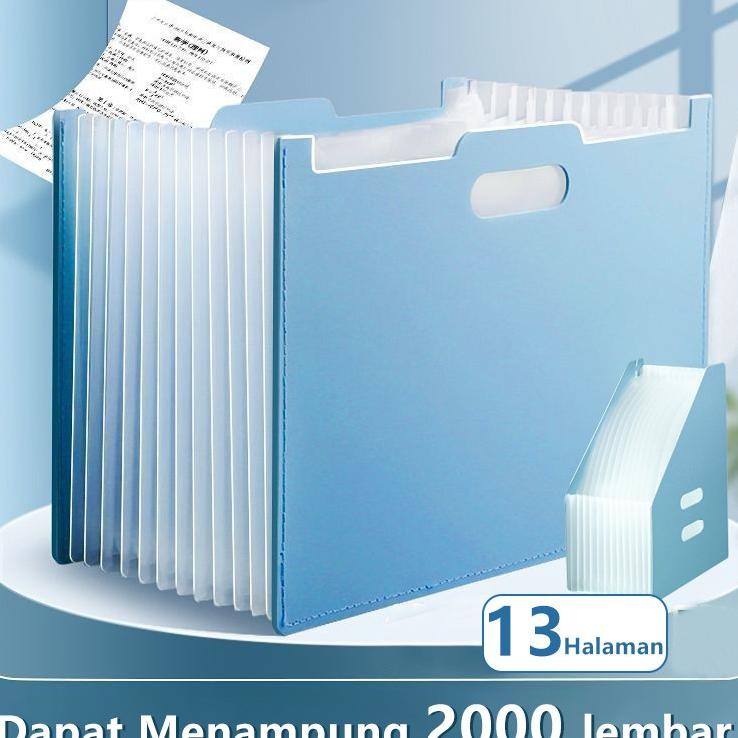 

Standing File A4 F4 File Folder Document Bag Tas Document File 13 Sekat Desktop File Organiser Folder Multilapisan Tas Penyimpanan Data Vertikal Portabel