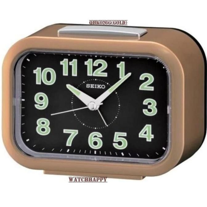 

Jam Meja Weker Seiko QHK026k Original Sweep Alarm Lumibrite QHK026 TL