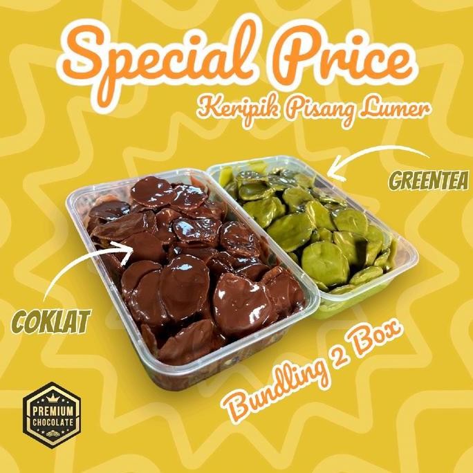 

Keripik Pisang Cokelat Lumer Dari Snack Co. Harga Spesial Bundling 2 Box Berat Bersih 300Gram Dengan Cokelat Premium - Camilan Banana Food Makanan Ringan Gratis Ongkir Cemilan Kripik Chips Greentea Tiramisu Crispy Cokelat Keripik