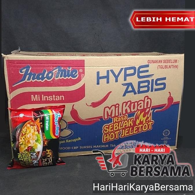 

INDOMIE SEBLAK HOT JELETOT HYPE ABIS ISI 40 X 75GR -PER CARTON