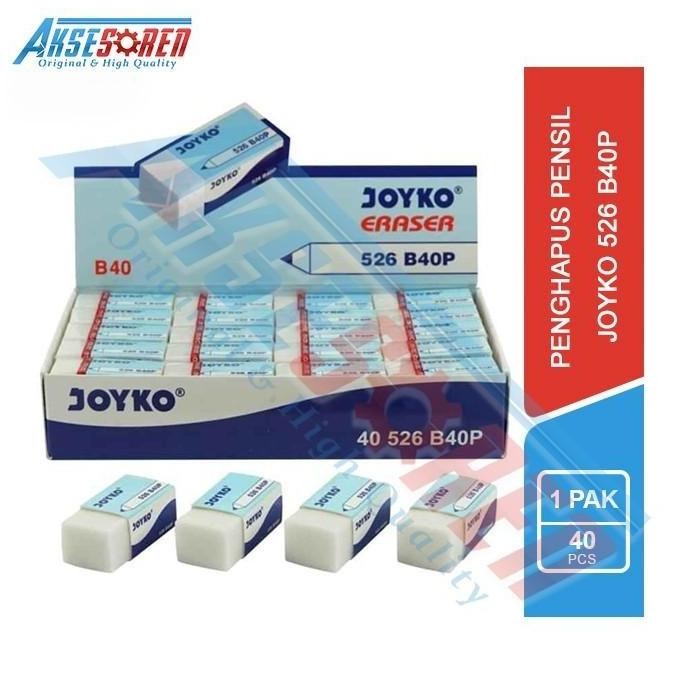 

Penghapus Pensil Kecil Joyko 526 B40 Stip 2B Mini Eraser 1 Pack Isi
