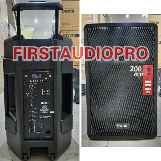 Speaker Portable Huper Gl15 15 Inch Bluetooth Original Sound System