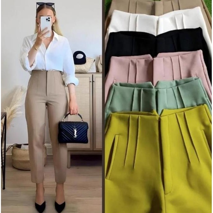 

Celana Pensil Paspol Scuba Premium Wanita - Celana Stretch Fit Body Elegan