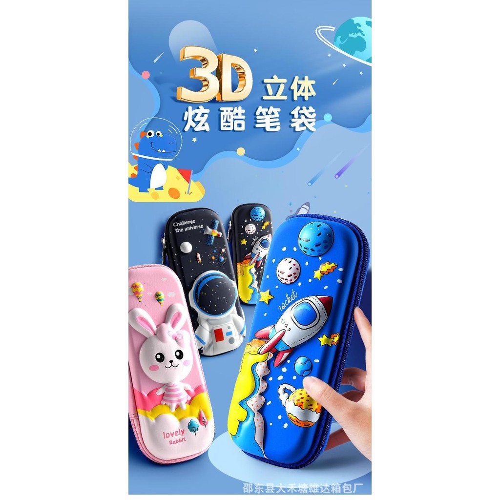 

Kotak Pensil 3D Karakter Astronot Unicorn - Tempat Pensil Anak Laki & Perempuan Lucu