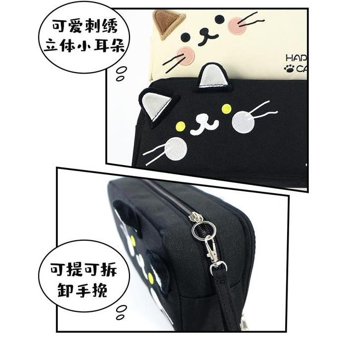 

Tempat Pensil Karakter Kucing Korea Viral | Pencil Case Box Organizer Multifungsi