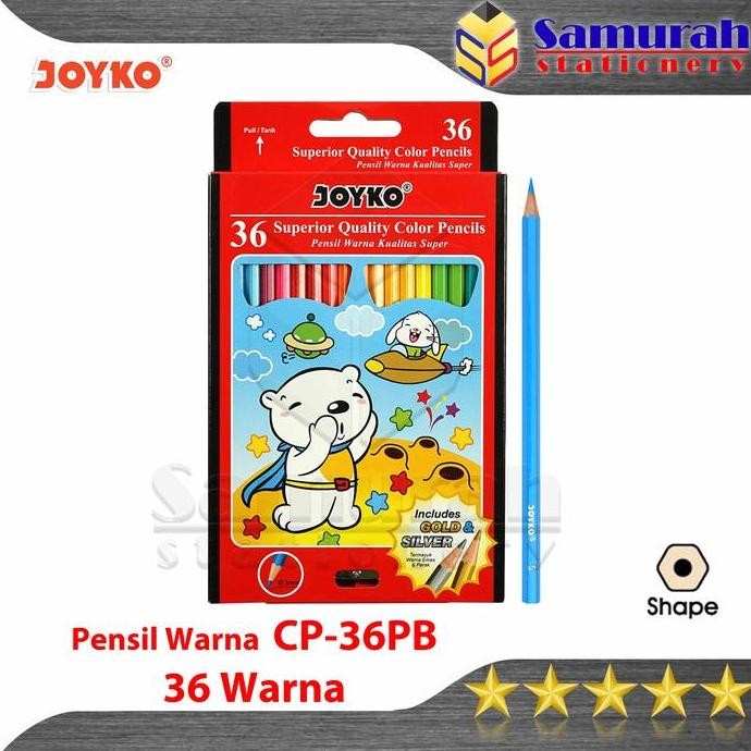 

Joyko Pensil Warna CP 36 PB 36 Warna Panjang Color Pencil CP-36PB Drawing Mewarnai Anak