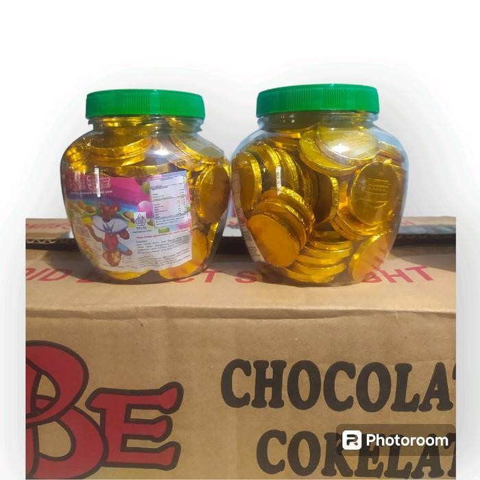 

Rkm Cokelat Koin @100 Pcs - Be Be Cokelat Coumpond Bentuk Coin Per Toples Cemilan Chocolate Manis Food Camilan Coklat