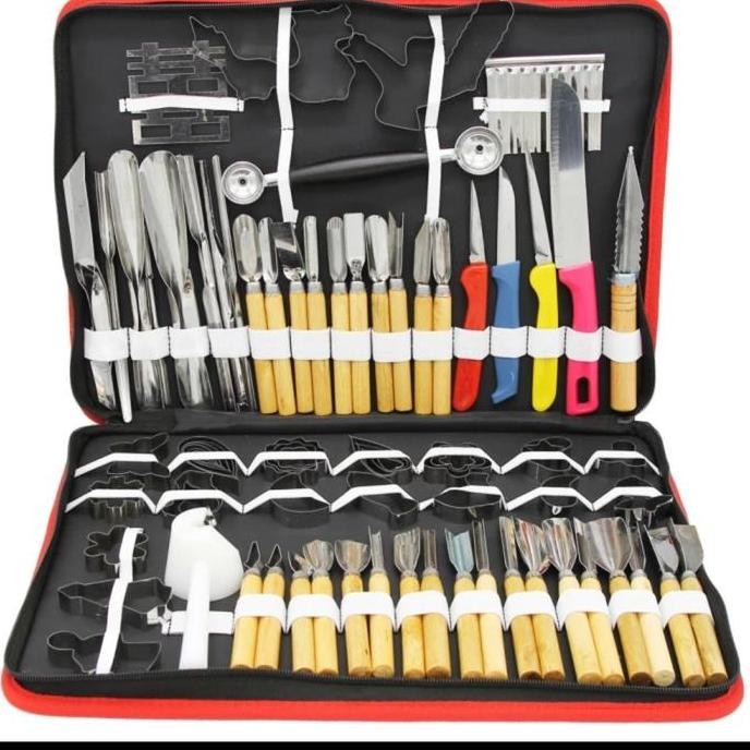 

Pisau Garnish Ukir Buah Dan Sayur Isi 80Pcs Pisau Garnish Set