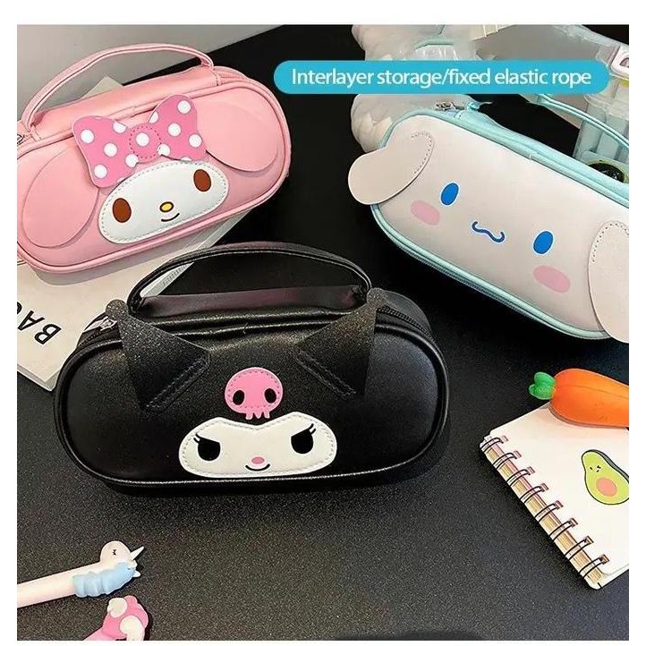 

Tempat Pen Pensil Sanrio Cinnamoroll Kuromi Melody Pencil Case Handle