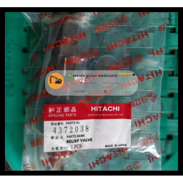 TERMURAH MAIN RELIEF VALVE ASSY ZAXIS 200 210 ZX200 ZX210 HITACHI 4372038 OEM 