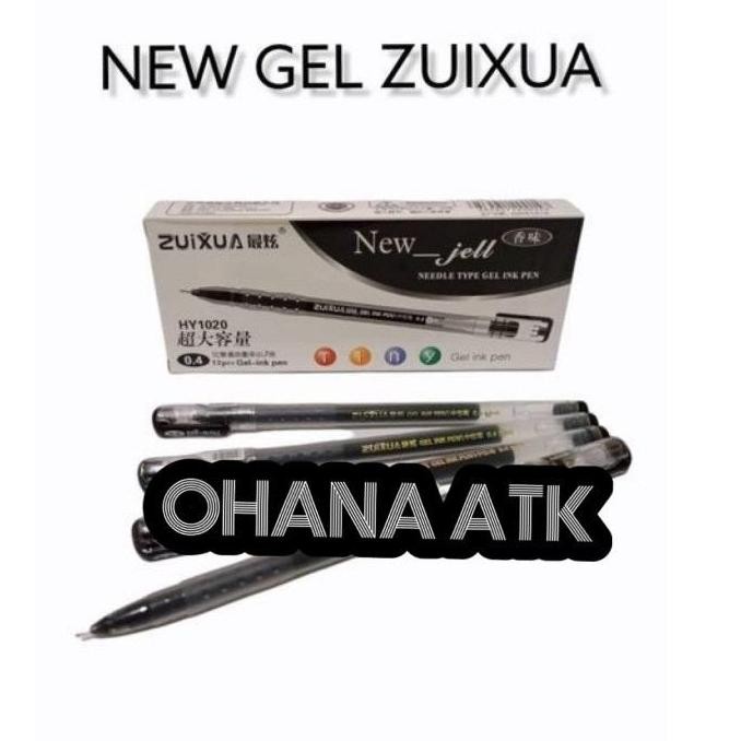 

[1Gross=12Pack] Pulpen Gel Zuixua New Jell Isi 12Pcs Pulpen New Stok