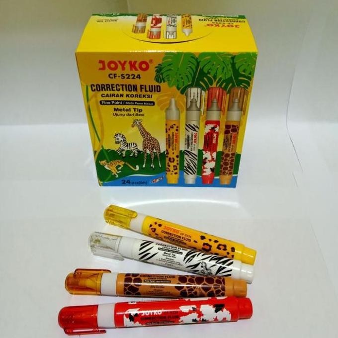 

Azka Stationery Satu Pack ( 24 Pcs ) Tip-Ex Cairan Koreksi Stipo Cair Animal Jokyo Cf-S224 New Stok