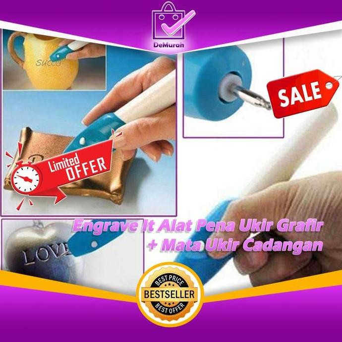 

0350 Engrave It Alat Pena Ukir Grafir + Mata Ukir Cadangan