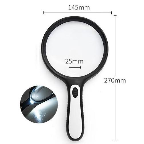 

145 Magnifier Lup Luv Kacapembesar Kaca Pembesar Tangan Handheld 45X New Stok