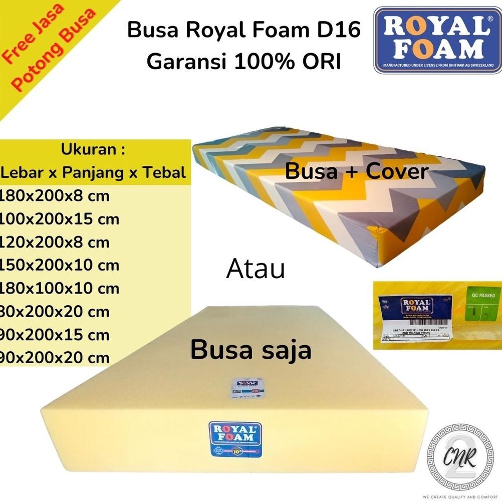 Kasur Busa lembaran busa royal foam density 16, busa yellow/green tebal 8cm,10cm,15cm,20cm, busa unt