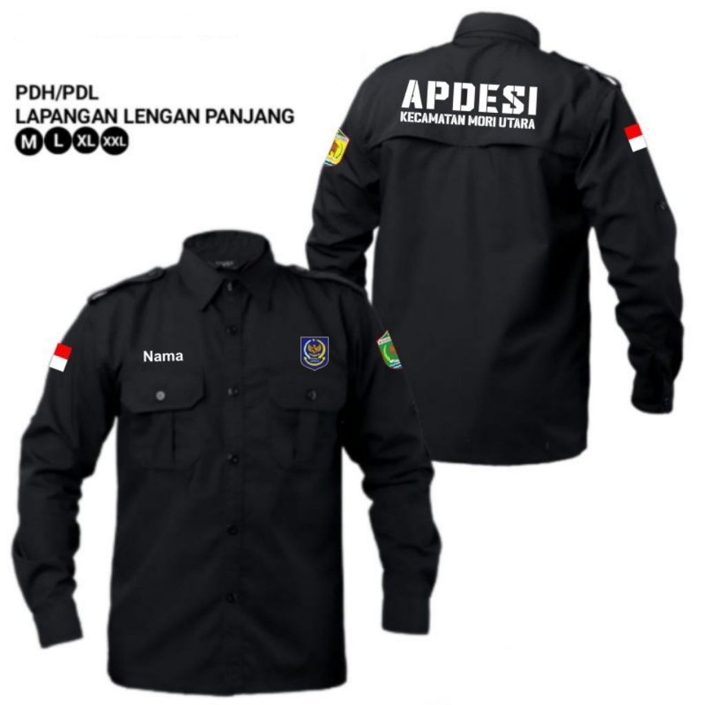 Kemeja lengan panjang APDESI ( Bisa custom logo )