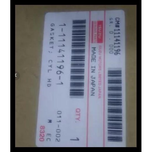 GRATIS ONGKIR PACKING HEAD GASKET HEAD 6BG1T 6BG1 6BG ZAXIS 200 ASLI GENUINE 