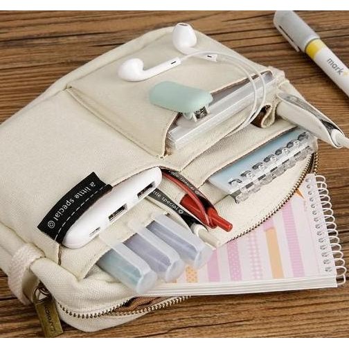 

Kokuyo Wsg-Bbs01 Pencil Bag Multifunctional Storage Bag Simple Retro New Stok