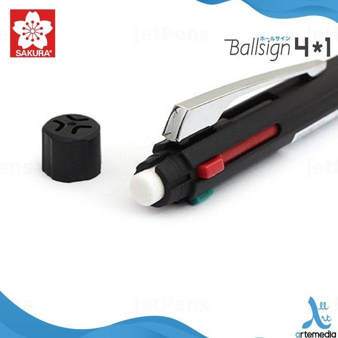 

Sakura Ballsign Multi Function 4 In 1 Ballpoint Pulpen Warna Pensil New Stok