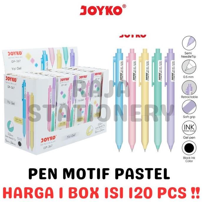 

Joyko Gel Pen 0.5 Black Pen Pulpen Joyko Cetek Hitam Gp-367 [120Pcs] New Stok