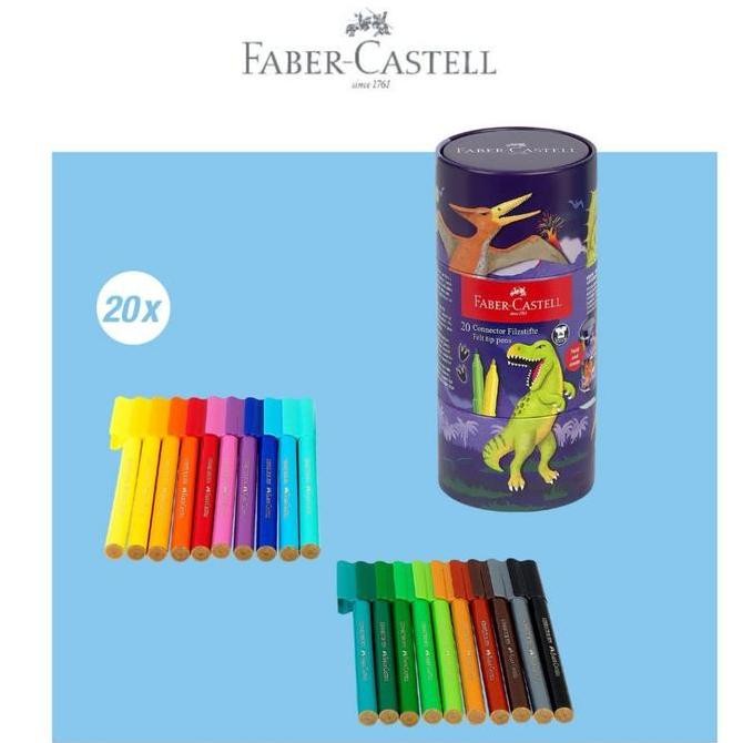 

Faber-Castell Connector Pen Spidol Warna Dino Set20 New Stok