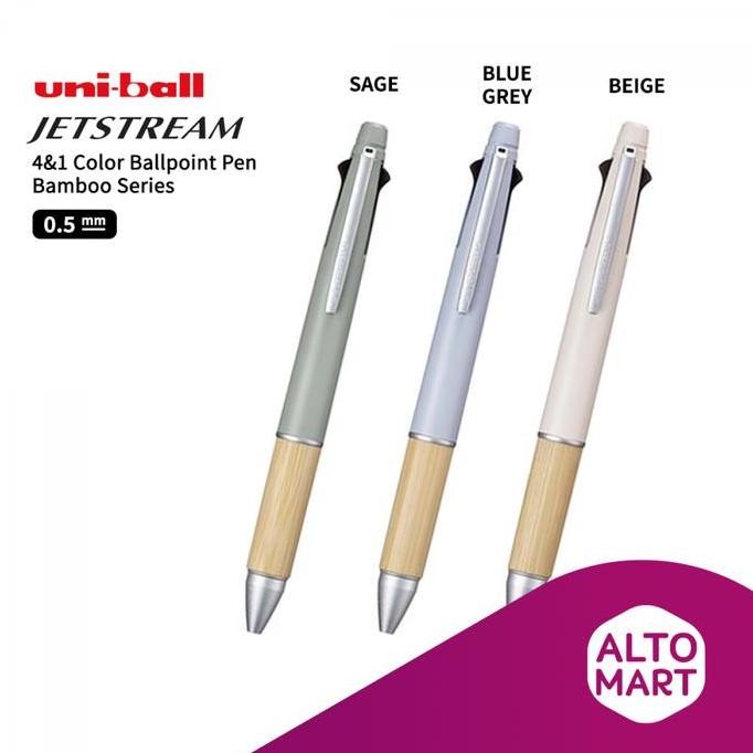 

Uniball Jetstream 4&1 Bamboo Series Multi Pen Ballpoint Uni Ball New Stok
