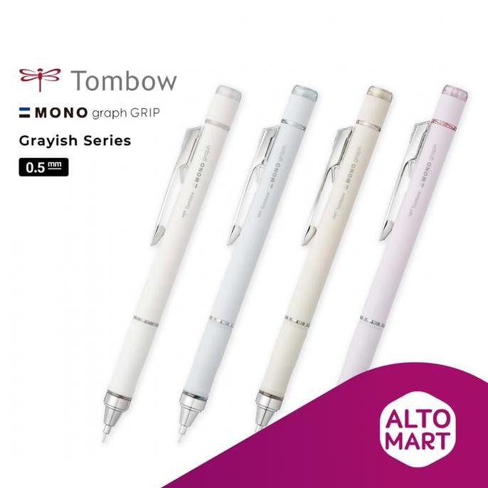 

Tombow Mono Graph Grip Grayish Basic Series Mechanical Pencil 0.5 Mm New Stok