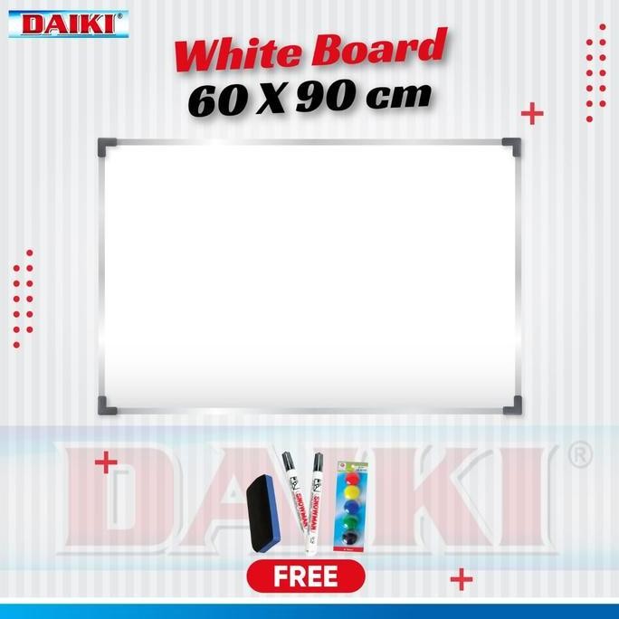 

Papan Tulis / Whiteboard Daiki Magnetic Gantung Uk 60X90 Cm New Stok