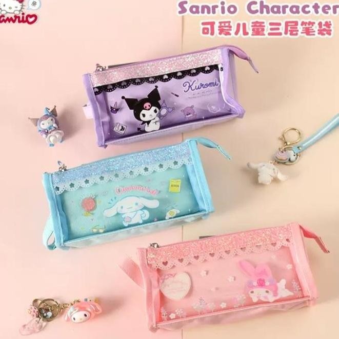 

Tempat Pensil Import Sanrio / Kotak Pensil Lucu / Tempat Pensil Melody / Pencil Case Kuromi Hello Kitty New Stok