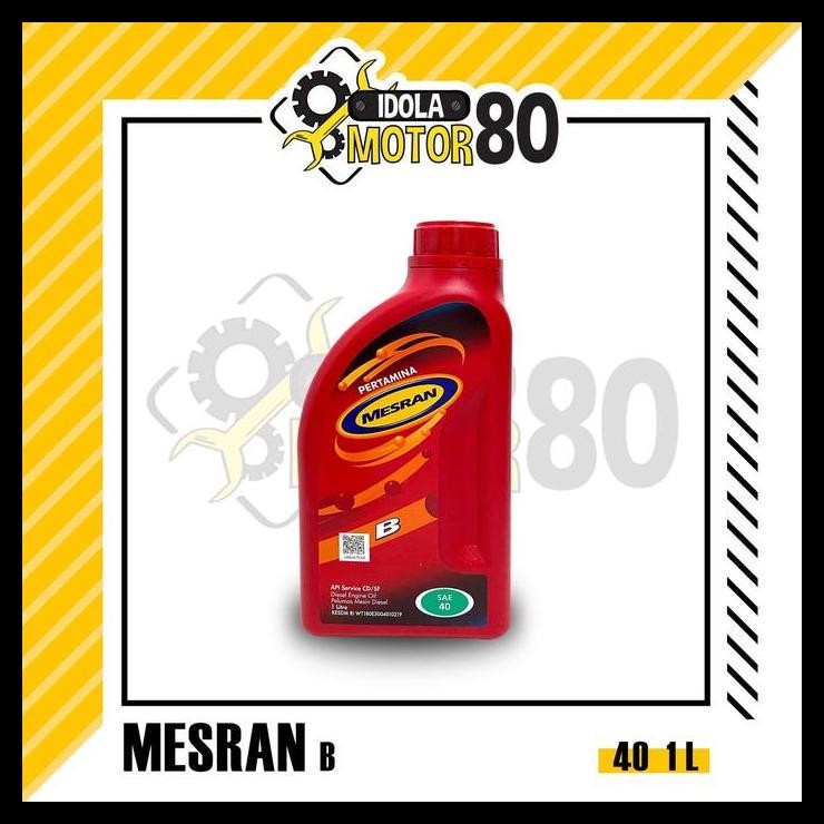 TERMURAH OLI PERTAMINA DIESEL MESRAN B SAE 40 ISI 1 LITER 