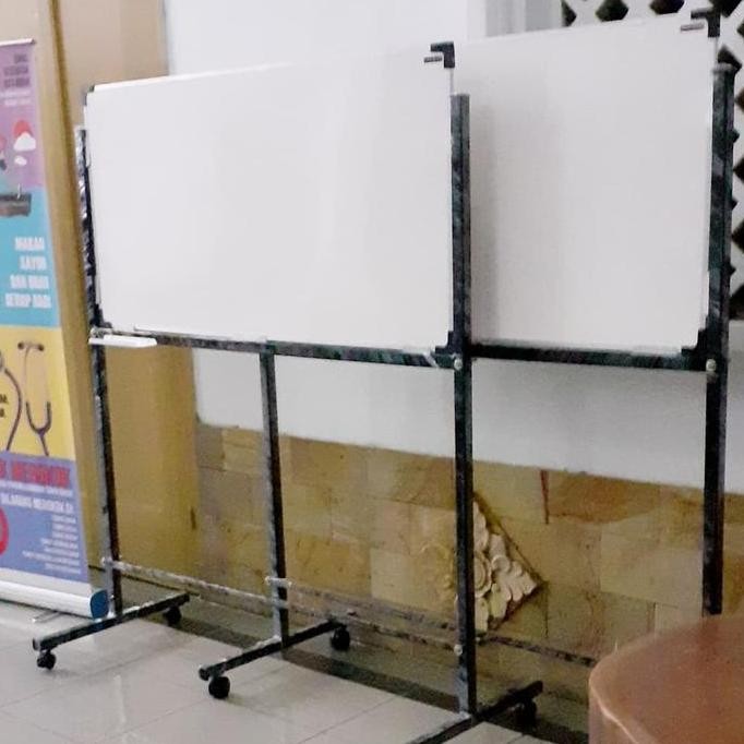 

TERMURAH - white board standing 60 120 Cm