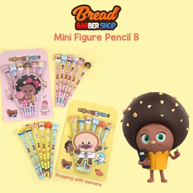 

Bread Barbershop Mini Figure Pencil B / Pensil Mr Bread, Wilk, Cheese, Choco, Sausage, dll