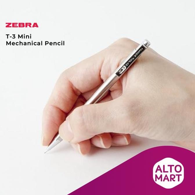 

Zebra 4C T-3 Stainless Steel Mini Ballpoint Pen For Travel 0.7 Mm Refill Pulpen T3 New Stok