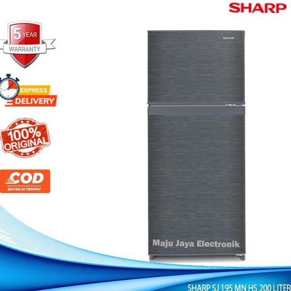 Kulkas 2 Pintu SHARP SJ 195 MN HS 200 Liter Low Watt Tanpa Bunga Es