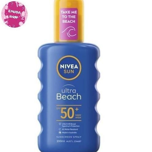 TERMURAH - Nivea Sun Protect & Moisture Sun Spray Sunblock Sunscreen SPF 50 200ml