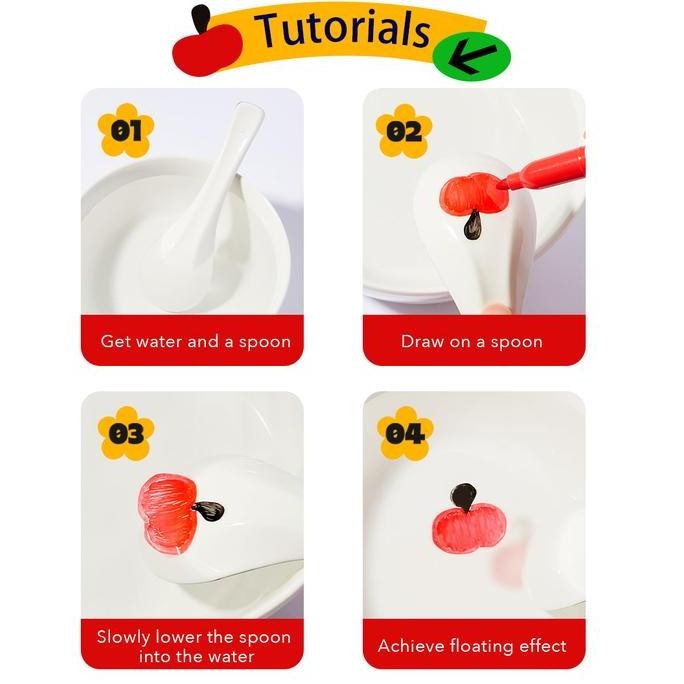 

Mideer Water Painting Marker Floating Spidol Whiteboard 8 Colour New Stok