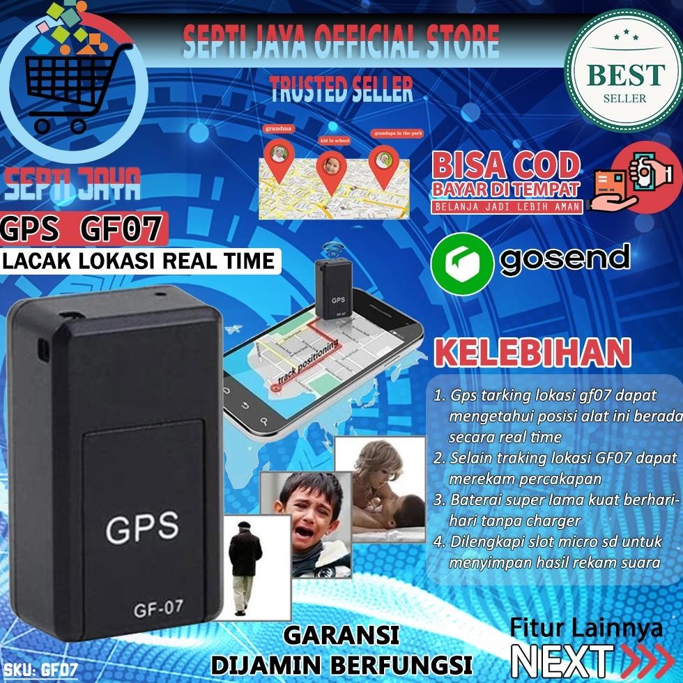 GF07 Tracker Mini Alat Pelacakan Lokasi GF07 GSM Locator Pematau Suara Lacak Lokasi Real Time Rekam 