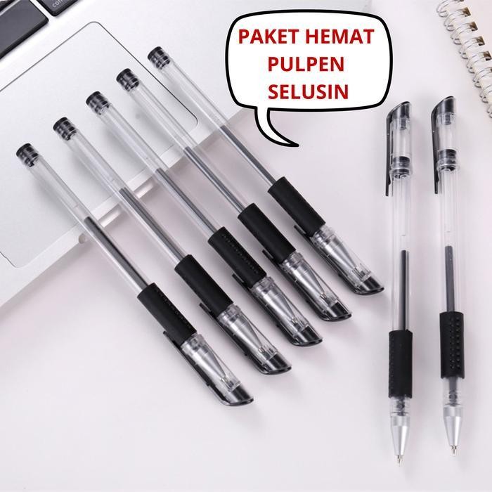 

EMS MMM - COD BUNDLING Pena Gel 0.55mm Free Refill Tinta Pulpen Standard TST Transparant Pena karakter Isi 12PCS SELUSIN / 1 LUSIN Pulpen tinta cair Alat Tulis Sekolah Kantor Pen Warna Warni Pena Merah Plastik Biru Hijau Kuning Hitam Stationery